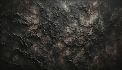 Black dark black grunge textured concrete stone wall background - obrazy, fototapety, plakaty