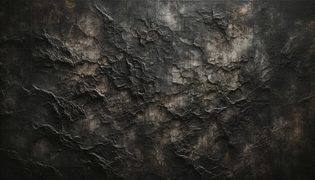 Black dark black grunge textured concrete stone wall background