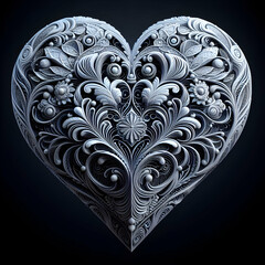 Heart shape design with 3d render and beautiful effect