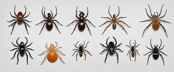 Spider designs on transparent background - Creative illustrations