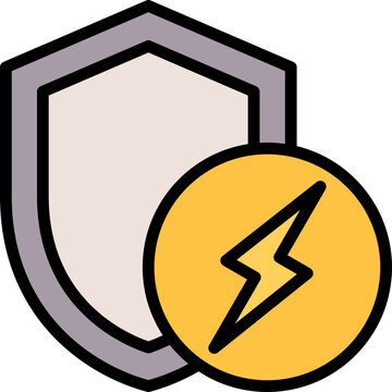 Fabric properties coloured and colorful icon - antistatic