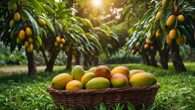 ripe mango harvest the garden