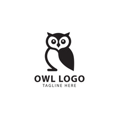 simple and modern owl logo illustration for company, business, community, team, etc