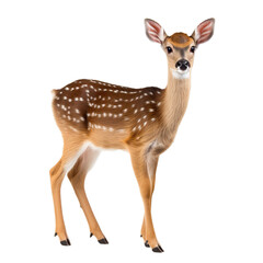 A female deer isolated on transparent background