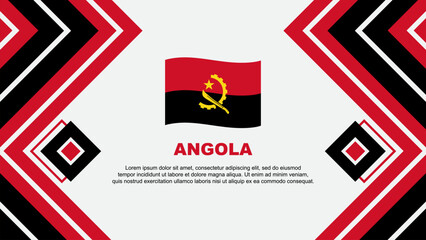 Angola Flag Abstract Background Design Template. Angola Independence Day Banner Wallpaper Vector Illustration. Angola Design