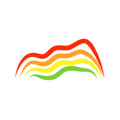 Hand drawn colorful rainbow 