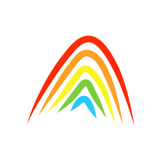 Hand drawn colorful rainbow 