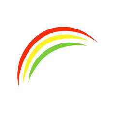 Hand drawn colorful rainbow 