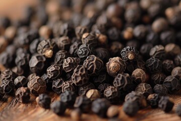 Fototapeta premium black pepper background close up