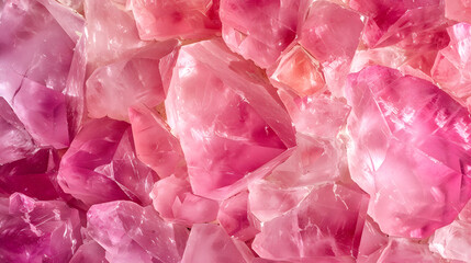 Vivid rose quartz gemstone texture background