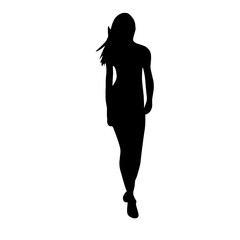 Black silhouette of a woman