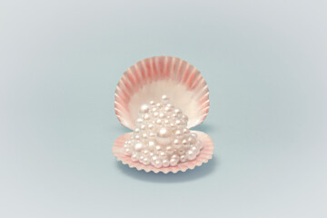 Seashell full of pearls