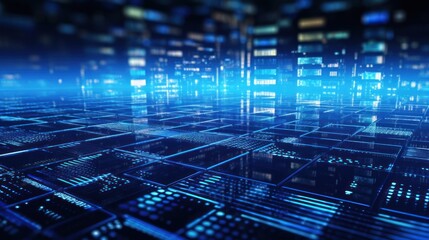 Obraz premium Information and Data in the IT Industry Background