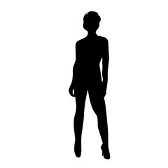 Black silhouette of a woman