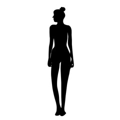 Black silhouette of a woman