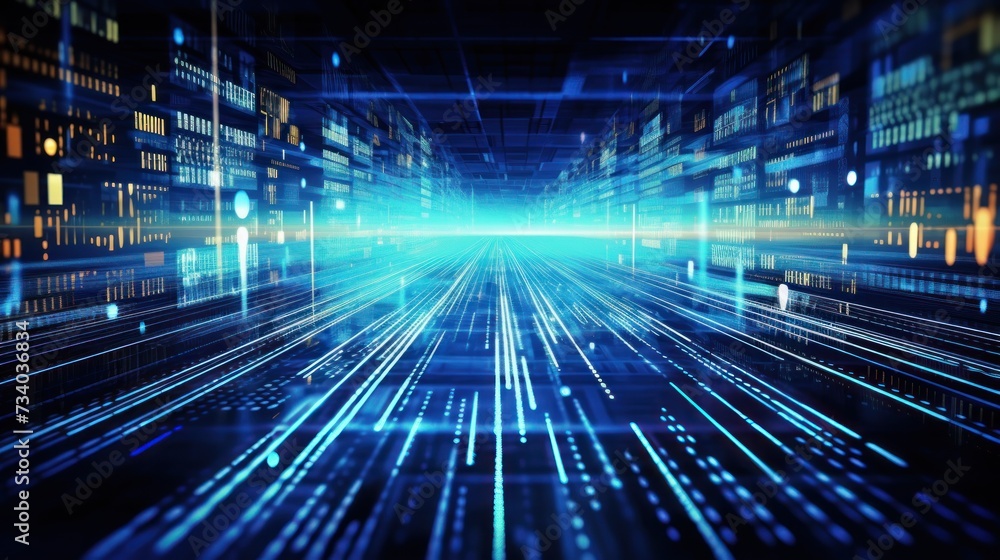 Poster information and data in the it industry background