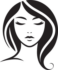 Beautiful Girl Hair Vector illustration