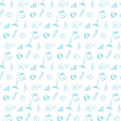 Doodle Education Pattern Background Vector Illustration