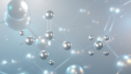 ammonium dihydrogen phosphate molecular structure, 3d model molecule, fire suppression agents, structural chemical formula view from a microscope