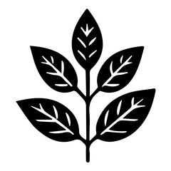 Versatile Leaf Vector Icon: Elegant Foliage Graphics for Nature Designs, Botanical Illustrations & Greenery Decor