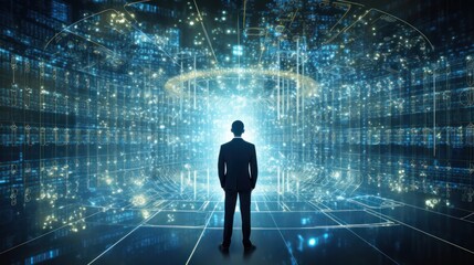 A string of numbers in the digital IT world