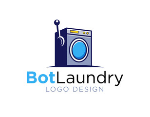 Laundry logo design vector, emblems and design elements
