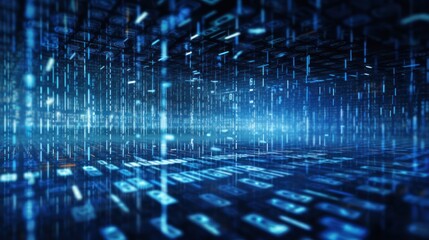 A string of numbers in the digital IT world