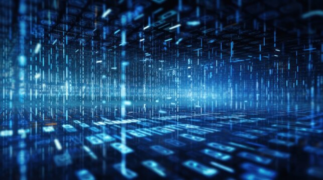 A string of numbers in the digital IT world