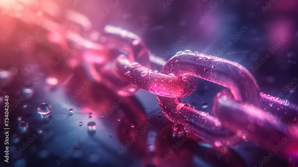 Aufkleber abstract with blockchain technology background, bright color