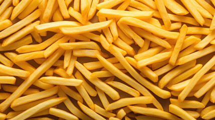 Golden French Fries Closeup fast food background