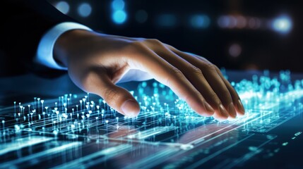 A string of numbers in the digital IT world