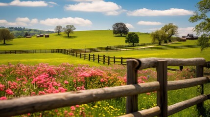Fototapeta premium greenery spring farm