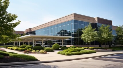 commercial suburban office building