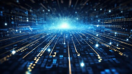 A string of numbers in the digital IT world