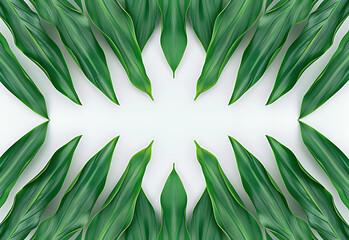 a tropical leaf background with space to write on it  - obrazy, fototapety, plakaty