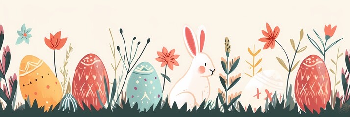 Easter monday seamless pattern illustration generated ai - Powered by Adobe