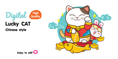 Chinese lucky cat It is a symbol of good sales.