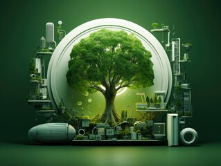 Elegant and aspirational depictions of green technology