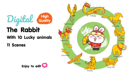 the rabbit with 10 lucky animals
