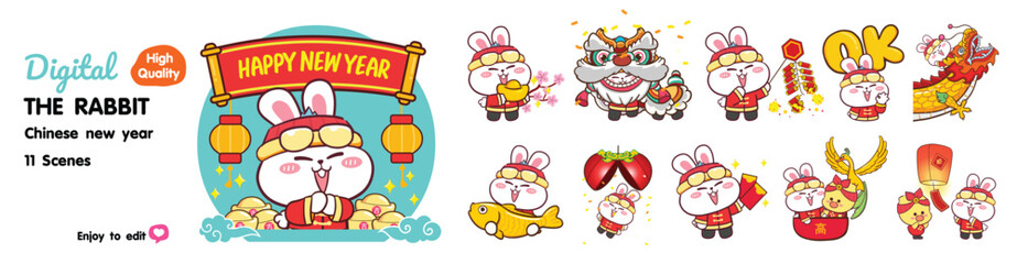 rabbit Chinese new year collection