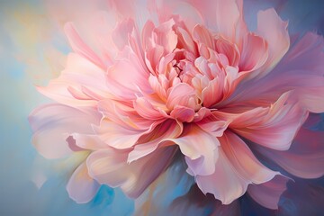 HD capture of a lone bloom on a vibrant pastel canvas, offering a clean and serene composition with text placement options.