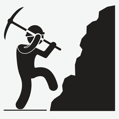 Hard skills man vector illustration eps