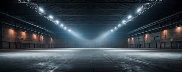 empty warehouse, symmetry picture