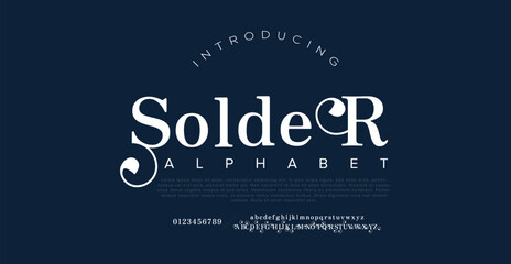 Solder Modern minimal abstract alphabet fonts. Typography technology, electronic, movie, digital, music, future, logo creative font. vector illustration - obrazy, fototapety, plakaty