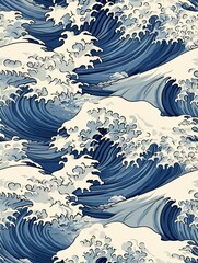 Great kanagawa WAVE --chaos 4 --ar 3:4 --tile --stylize 80 Job ID: 6ae07f9e-e51c-4050-a7f1-6afa896e9580