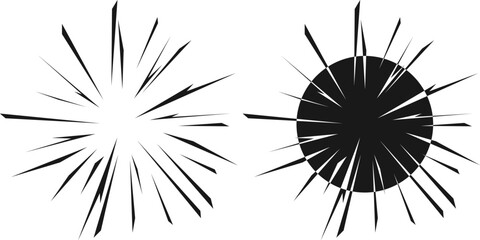 vector comic book explosion. cartoon exploding rays