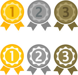 vector award ribbons for 1st, 2nd and 3rd place