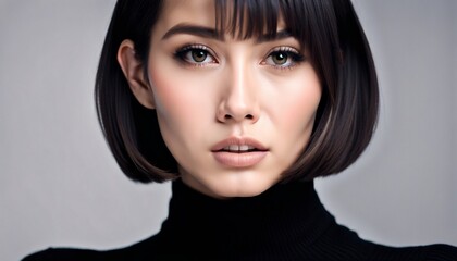 Asian Female Fashion Model Magazine cover Portrait