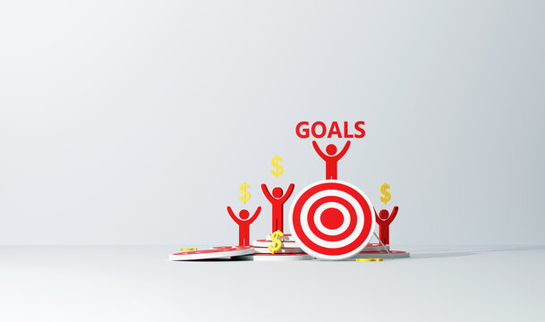 smart goals banner. 3D Illustration
