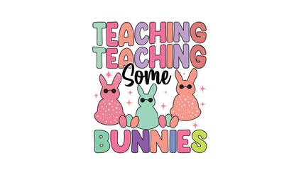 Teaching Some Bunnies Retro SVG Design